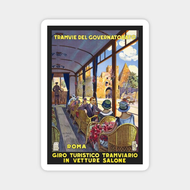 Vintage Travel Poster Italy Tramvie Del Governatorato Magnet by vintagetreasure