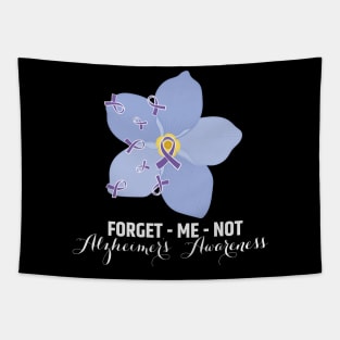 Forget Me Not Alzheimers Awareness, Ribbon, Purple Day, Alzheimer's Association, Dementia Care, Senior Care Tapestry