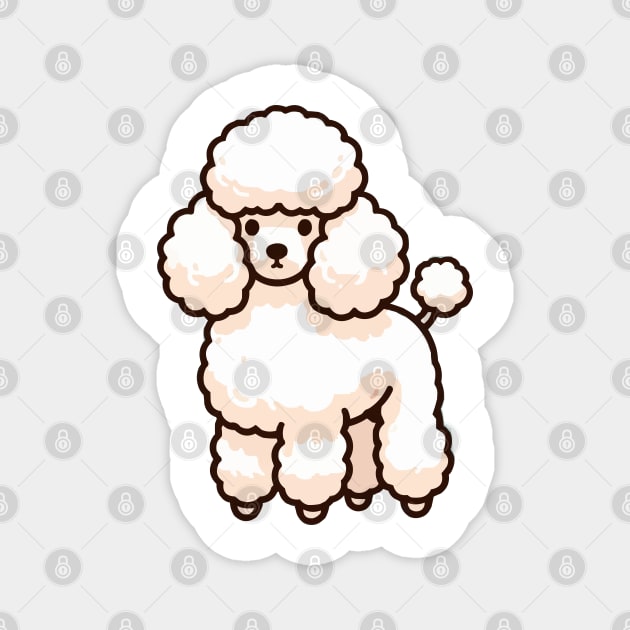 White Poodle Magnet by fikriamrullah