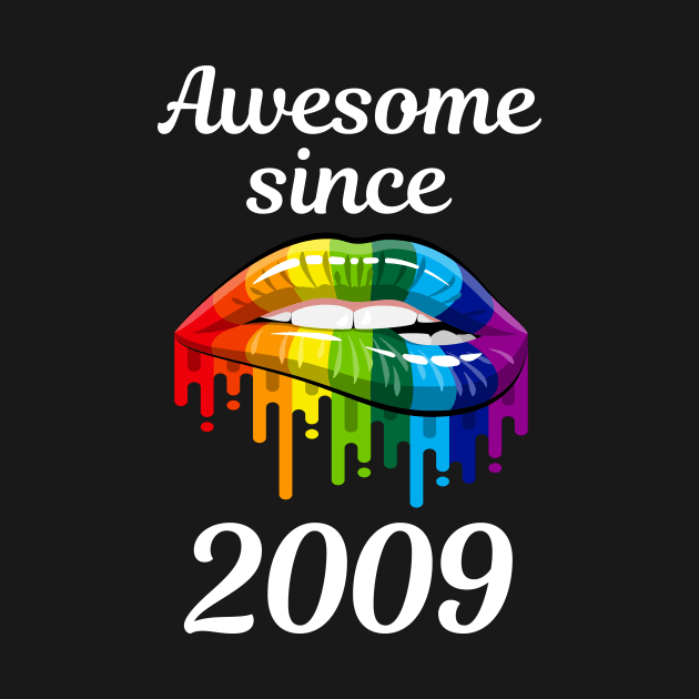 Rainbow Lips Year 2009 LGBT Pride Gay Lesbian Colorful Hippie Hippy Style by rosenbaumquinton52