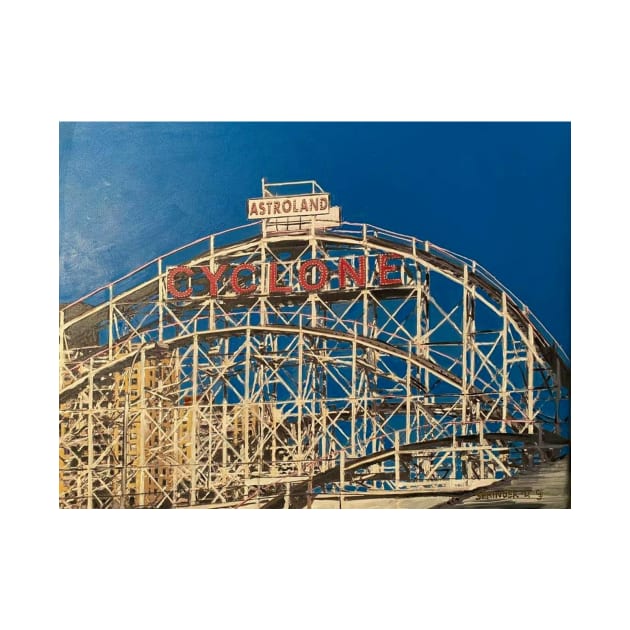 The Cyclone Rollercoaster - Coney Island by gjspring