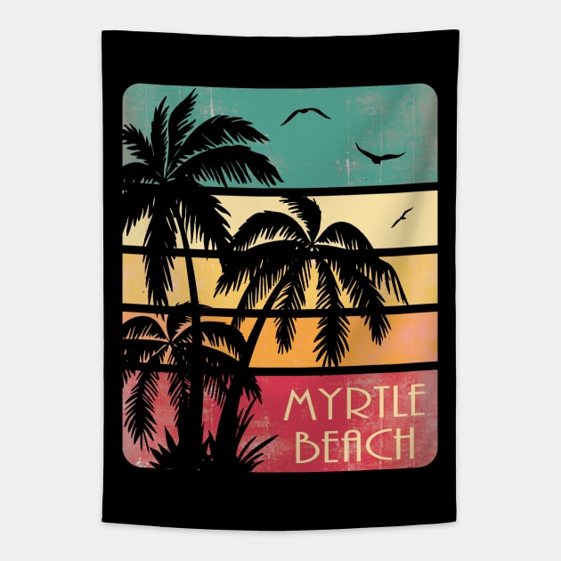 Myrtle Beach Vintage Summer Tapestry by Nerd_art