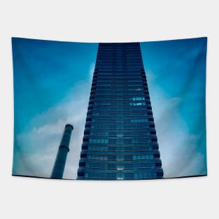 Blue Sky & Skyscraper Tapestry