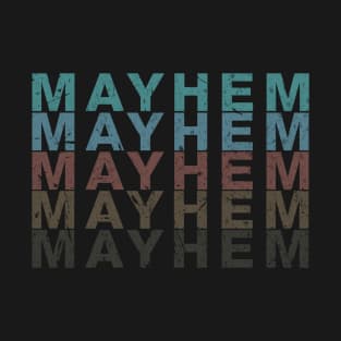 Mayhem Personalized Name Vintage Styles Christmas 70s 80s T-Shirt