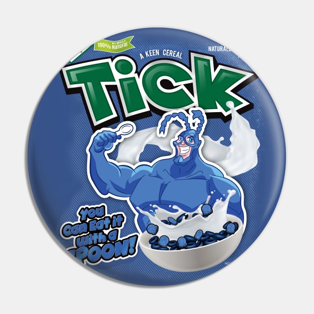 Tick Cereal Pin by Alema Art