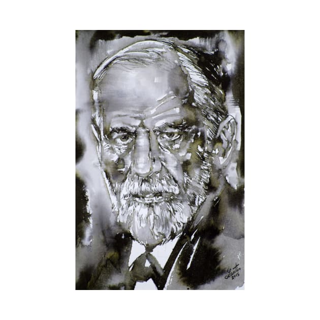 SIGMUND FREUD - watercolor portrait.3 by lautir