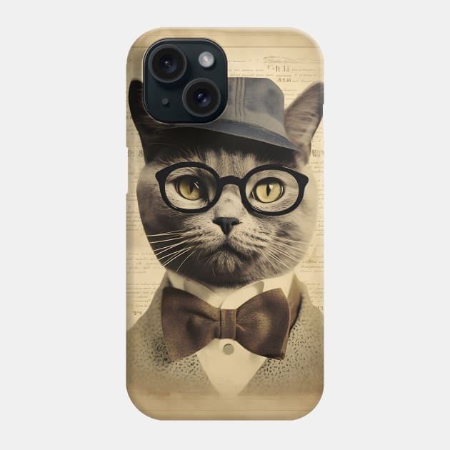 Lawyer of Catsland - Vintage Cat in Suit Phone Case by Art-Jiyuu