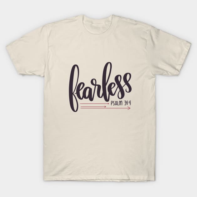 Fearless Psalm 34:4 Bible Scripture Verse Christian T-Shirts Fearless Psalm 34:4 Bible Scripture Verse Christian T-Shirts