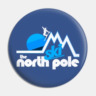 Ski The North Pole Retro 70s Style Tourist Souvenir Pin