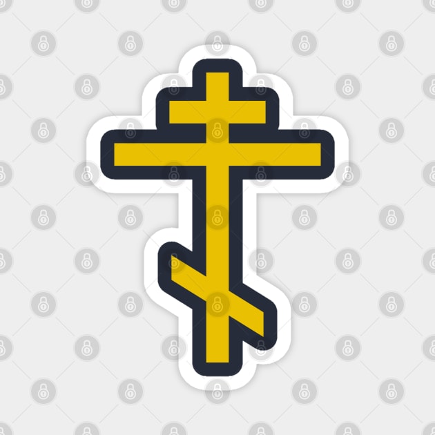 Orthodox cross (gold) Magnet by PabloDeChenez