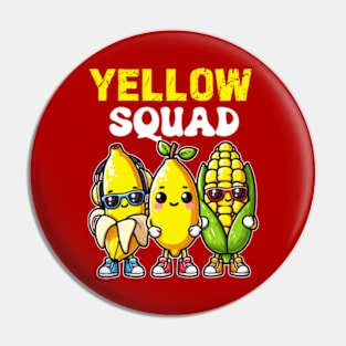 Yellow Squad Banana Lemon And Corn Pin