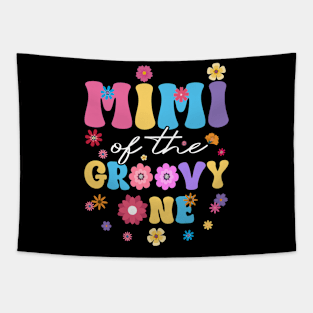 Retro Mimi of the Groovy One Matching Family Birthday Party Tapestry