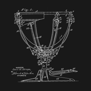 Timpano Adjuster Musical Instrument Vintage Patent Drawing T-Shirt