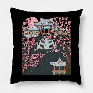 Japanese Sakura Tree Pink Flower Japan Cherry Blossom Pillow