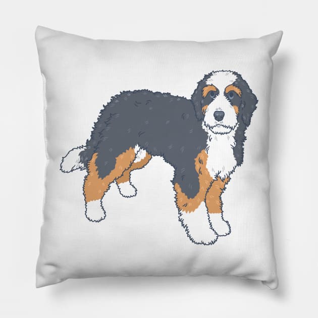 Bernedoodle Pillow by Csieben