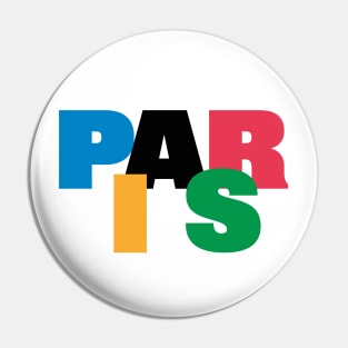 Paris in Olympics Colors Pin