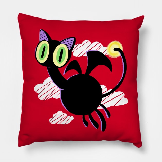 Devilman Crybaby Cat Demon Pillow by Astrayeah