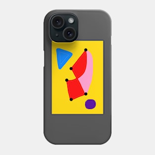 Cubist Shapes in Yellow Phone Case