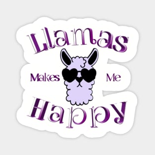 Lamas makes me happy Magnet