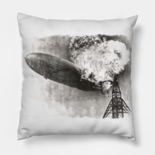 Hindenburg Burning Painting Pillow