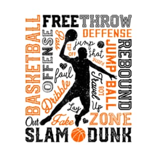 Basketball For Boys Men Player Dunk T-Shirt