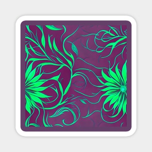 floral abstract pattern Magnet