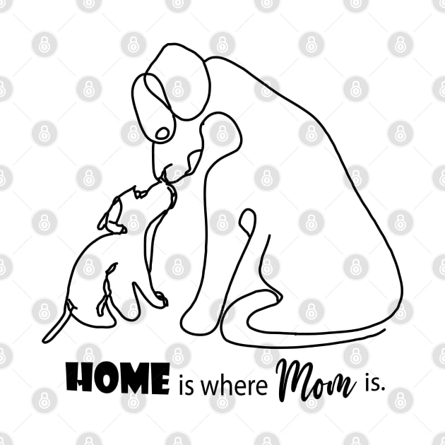 Home is where Mom is, Mama T-Shirt, Mothers Day Tees, Mom Life T-Shirt, Cute Mom Tees, Best Mom Gift, Moms Day Gift by PasJules