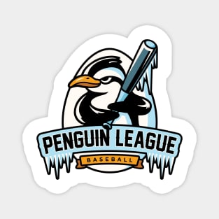 Penguin Baseball League Magnet