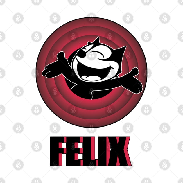 Felix the Cat Cartoon | Cat Arms Outstretched Red Vintage Retro by VogueTime