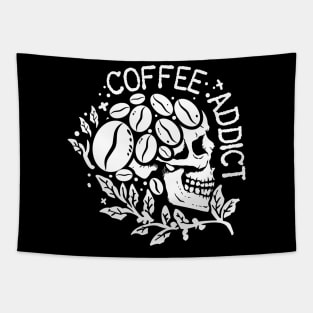 Skeleton Coffee, Coffee Addict Tapestry