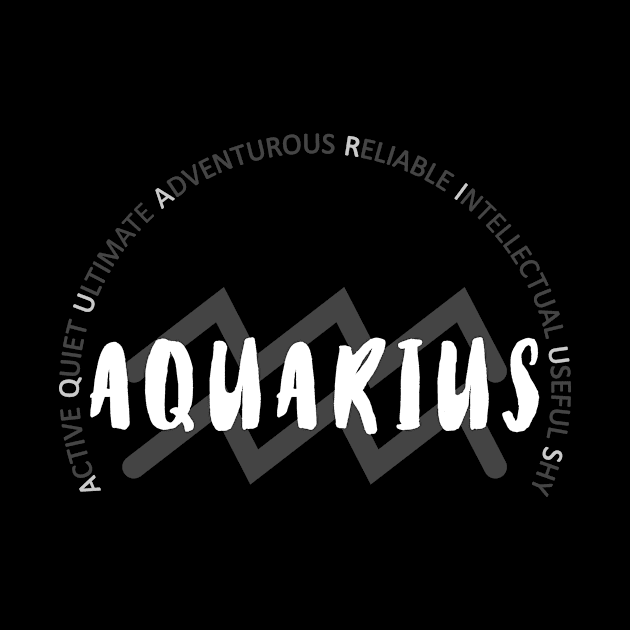 Aquarius Sign by LetsBeginDesigns