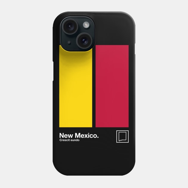 New Mexico State Flag  // Original Minimalist Artwork Poster Design Phone Case by DankFutura