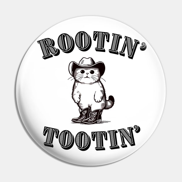 Rootin' Tootin' Cowboy Cat Pin by Curious Sausage