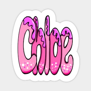 Chloe first name Graffiti style Pink Letters customised personalised custom gifts for girls Magnet