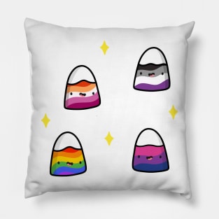 Kawaii Pride Flags Mountains Pillow