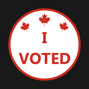 Canada Voting Sticker (I Voted) – Patriotic Edition T-Shirt