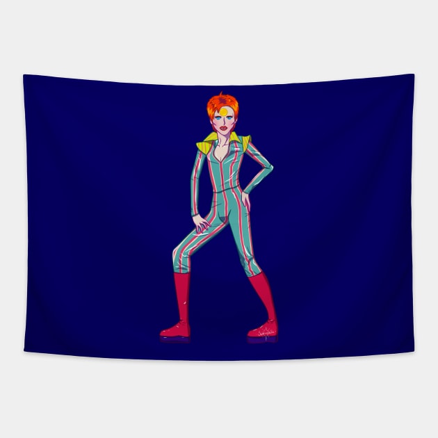 Ziggy Stardust Starman David Bowie Tapestry by SupernovaAda