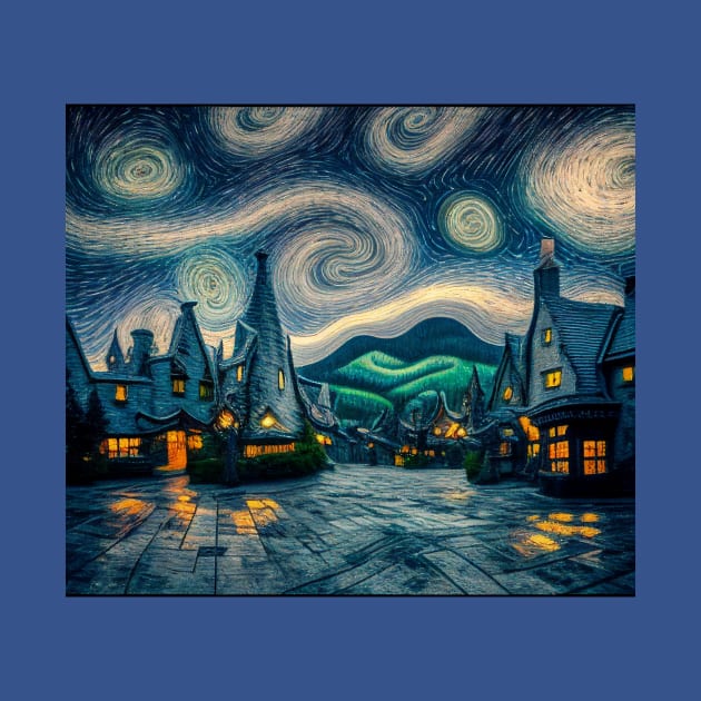 Starry Night Over Hogsmeade Village by Grassroots Green