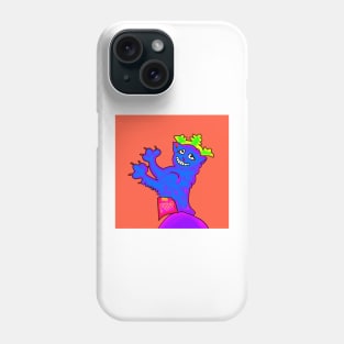 Ugly Medieval Grinning Cat in a Crown Weird 90's Retro Acid Art Phone Case