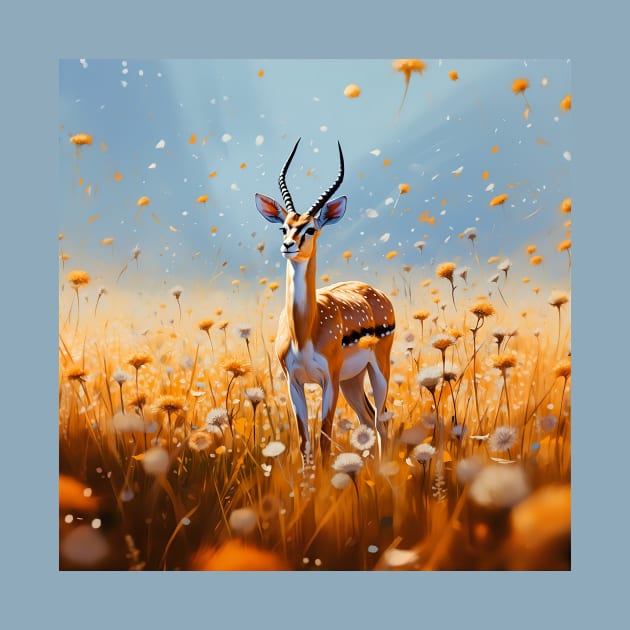 Gazelle in sunshine by Geminiartstudio