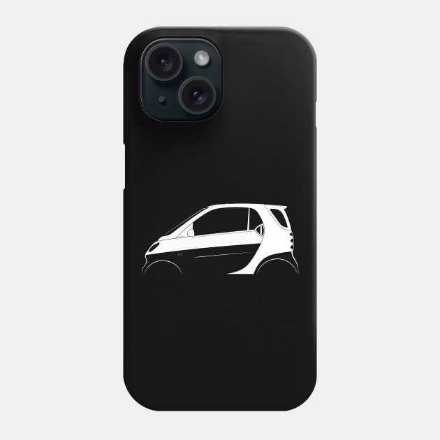 smart fortwo (W450) Silhouette Phone Case by Car-Silhouettes