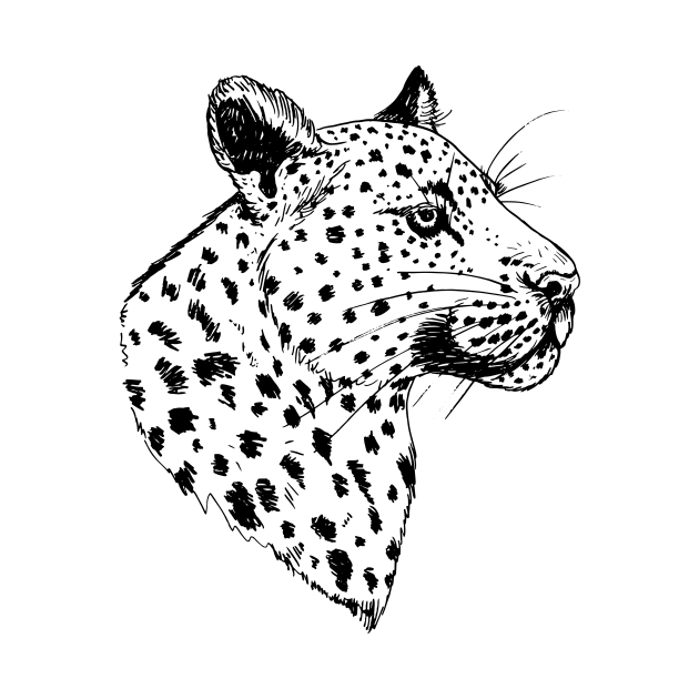 Black Leopard Head by SWON Design