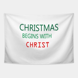 CHRISTMAS BEGINS WITH CHRIST Tapestry