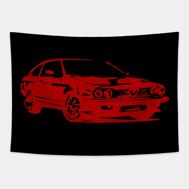 Alfa Romeo GTV6 classic sports car in red Tapestry by FEMM