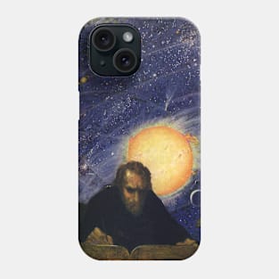 Vintage Astronomer with a Book Under the Night Sky Phone Case