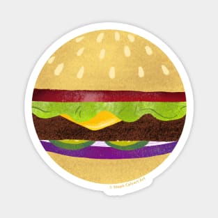 Cool Hamburger Design Magnet