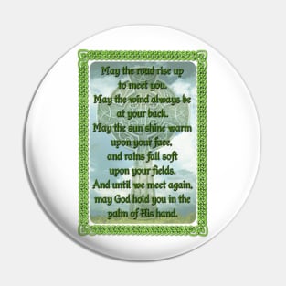 Green Irish Blessing Pin