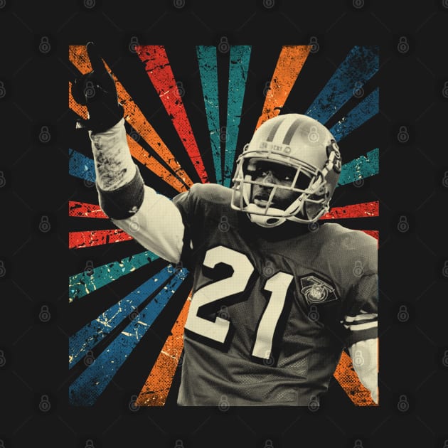 DeionSanders is an football coachand baseball player - vintage art by ArmandoApparel