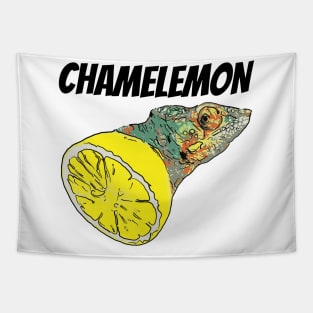 Funny Chameleon Lemon Chamelemon Tapestry