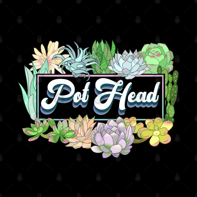 Pot Head Vintage Pattern for succulent lovers by FandomizedRose